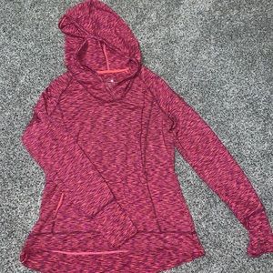 Tangerine long sleeve hooded shirt